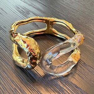 Alexis Bittar DREAM RAIN LARGE LINK HINGE / Never Worn / Comes w/AB Pouch